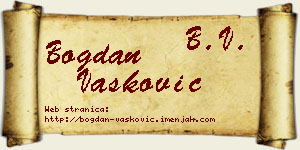 Bogdan Vasković vizit kartica